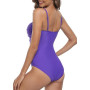 Deriwone Maillot de Bain Femme 1 Pièce Gainant Ventre Plat | Contrôle du ventre, détail torsadé, panneau plissé anti-ventre, bon