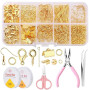 Samulee Lot de 710 Accessoires pour la Fabrication de Bijoux Pour Débutants | Kit Bijoux avec Fermoirs Mousquetons, Perles à écr