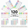 Shuttle Art 240PCS Stylo Gel Paillette, 120 Stylos Gel avec 120 Recharges | Stylo Paillette Idéal pour Livres à Colorier, Dessin