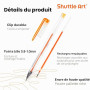 Shuttle Art 240PCS Stylo Gel Paillette, 120 Stylos Gel avec 120 Recharges | Stylo Paillette Idéal pour Livres à Colorier, Dessin