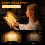 Gritin Lampe de Lecture 19LED Liseuse Clip Rechargeable Protection des Yeux | Gradation en Continu &3 Couleurs (Ambre/Blanc/Mixt