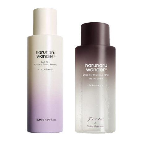 haruharu wonder Coffret Duo Soin Peau avec Essence Barrière et Lotion Tonique à l'Acide Hyaluronique