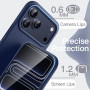JETech Coque Silicone pour iPhone 17 Pro, Bleu Foncé | Toucher Soyeux, Étui Housse Protection Antichoc, Résistant aux Rayures, D