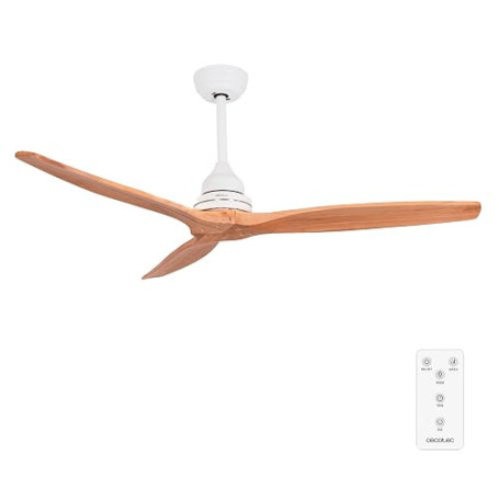 Cecotec Ventilateur de plafond EnergySilence Aero 590. 70 W, Télécommande et minuterie, faible puissance, 3 lames de diamètre 52