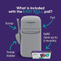 Litter Genie Easy Roll Poubelle Litière Anti-Odeurs Chat - 12 Sacs/3 Mois | Plastique recyclé 90% - Design Hermétique - 8 jours