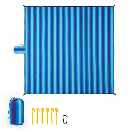 RUMBALUXY Couverture de Pique-Nique Imperméable, Nappe Pique Nique Portable, Couverture de Plage Légère, Tapis Pique Nique, Rayu