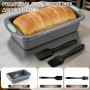 fuxunamz 2 Pièces Moule Cake Silicone, Antiadhésif Moule Silicone Rectangulaire avec 1 Brosse + 1 Spatule, Moule à Cake 28x15x6.