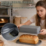 fuxunamz 2 Pièces Moule Cake Silicone, Antiadhésif Moule Silicone Rectangulaire avec 1 Brosse + 1 Spatule, Moule à Cake 28x15x6.
