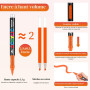 Funnasting Feutre Acrylique, 60 Couleur Stylos Acrylique, Pointe Pinceau | Marqueur Acrylique Permanent pour Coloriage, Verre, T