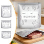 Junrvivy Lot de 120 sacs de congélation zippés, réutilisables, refermables, en feuille d'aluminium, pour viande, fruits de mer,