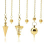 3 Pièces Pendule Divinatoire, Pendule Radiesthesie, Pendules en Cuivre Doré | Métal pour ésotérisme Divination, Accessoires de T