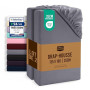 Utopia Bedding Lot de 2 Drap Housse - Gris, 135 x 200 cm | Bonnets 35 cm pour Matelas épais - Certifié Oeko-Tex - Polyester Micr