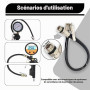 Dstarymnix Tuyau Gonfleur Pneu Compatible Valve Auto (Schrader), Flexible de Gonflage, Tuyau Gonflage Pneu Voiture, Embout Gonfl