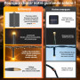 Guirlande Lumineuse Exterieure Solaire,22M & 200 LED 8 Modes-Colorée | IP65 Étanche Guirlande Solaire Exterieur pour Jardin Terr
