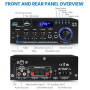 Amplificateur HiFi 600W Mini Bluetooth AK45 Récepteur Stéréo Maison Voiture | Amplificateur numérique 2 canaux 12V/220V avec rad