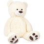 BRUBAKER Peluche géante XXL - Ours/Nounours - 100 cm | Ultra Douce & Mignonne - Blanc