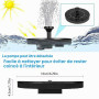 Jsdoin Fontaine Solaire Exterieure de Jardin, Pompe avec 7 Buses Abreuvoir Oiseaux Exterieur, Bains d'oiseaux, Etangs,Patio,Déco