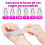 FANDAMEI 10 Pcs en 5 Formes Lime à Ongles Professionnelles Limes à ongles, Grain 100/180 Double Faces Polissage Ponçage, Pour la