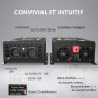 Convertisseur Pur Sinus 2500W/5000W 12V 220V Onduleur Transformateur | 2 Prises EU Courant Alternatif, Ports USB + Type-C, Téléc