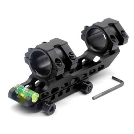 TRIROCK Scope Anneaux de Montage avec Niveau à Bulle, Dual Mount Bague d'adaptation 30 mm/25.4 mm (2,5 cm) pour 20 mm Picatinny