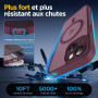 Oududianzi - Magnétique Coque pour iPhone 15 Magsafe Case, Bordeaux | Housse de Arrière Translucide Givrée PC, TPU Silicone Bump