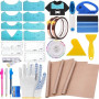 QUKLOGEN 68 Pieces of Sublimation Accessories, T Shirt Ruler Guide Alignment for Sewing Accessories Tracer, Heat Resistant Adhes