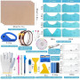 QUKLOGEN 68 Pieces of Sublimation Accessories, T Shirt Ruler Guide Alignment for Sewing Accessories Tracer, Heat Resistant Adhes