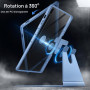 JETech Coque Rotatif pour Samsung Galaxy Tab S10 FE Plus 13,1", Bleu | Support Rotatif à 360°, Étui Housse Dos Transparent, Veil