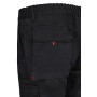 VELILLA 103004 Pantalon de Travail - Noir et Rouge - Taille 38 | Pantalon multipoches renforcé, fermeture zip et bouton, poches 