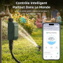 WOOX Programmateur d'arrosage WiFi Intelligent, sans Hub Requis | 8 programmes d'arrosage, Wi-Fi 2,4 GHz, commande via APP, Alex