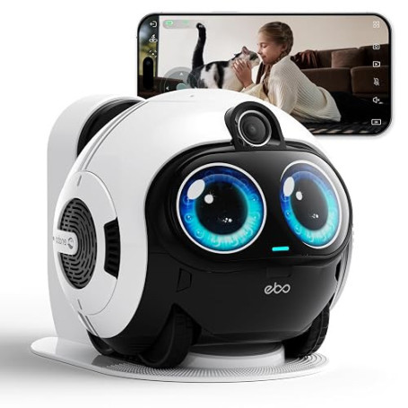 Enabot EBO Max FamilyBot – Robot Caméra 4K, IA Multimodale, Interaction Personnalisée, Vidéo Bidirectionnelle avec Engagement Fa