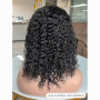 Perruque Bandeau Cheveux Femme Bresilienne Bouclée 14 Pouces Court Kinky Curly Headband Wig Human Hair 180% Densité Non Lace Fro