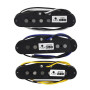 FLEOR Alnico 5 Micro ST Micros à simple bobinage Micro manche/milieu/chevalet de guitare noir pour guitare électrique ST SQ