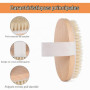 URAQT 2PCS Brosse à sec pour le corps, Brosse exfoliante physique | brosse de bain à poils naturels pour une Peau Impeccable, Un