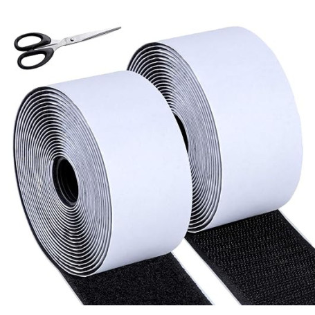 5Mx50mm Scratch Autocollant Double Face Extra Stark, Rubans Adhésif Autocollant, ilauke Bandes Agrippantes Adhésives pour Intéri