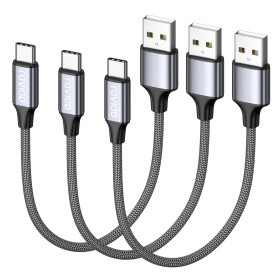 RAVIAD Cable USB C Charge Rapide 3.1A [0.5M] Câble USB vers USB C Nylon | Cable Chargeur Type C pour iPhone 17 16 15, Samsung G