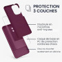kwmobile Housse Compatible avec Samsung Galaxy A33 5G Coque - Housse de téléphone Protection Souple en TPU Silicone - Bordeaux V