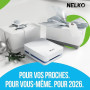 Nelko PP01 Mini Imprimante Photo Portable,Blanc,1 Machine + 100 Feuilles | Impresión color HD resistente agua/manchas, Compatibl