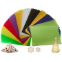 Papier Calque Couleur A4,50pcs Feuilles Cartonnées A4,Feuilles de Papier Calque Coloré A4,Papier Couleur A4,Feuille Cartonner de