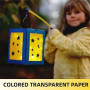 Papier Calque Couleur A4,50pcs Feuilles Cartonnées A4,Feuilles de Papier Calque Coloré A4,Papier Couleur A4,Feuille Cartonner de