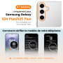 BENTIACC Coque pour Samsung Galaxy S24 Plus/S25 Plus, Support à Aimant | Angle 120° Magnétique, résistance militaire, anti-rayur