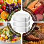 6 Pièces Boite Gouter Inox, 1100 Ml Boîtes De Conservation En Acier Inoxydable, Boîtes De Conservation Avec Couvercle, Boîte De 