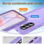 OWKEY Coque pour Samsung Galaxy A57 5G avec Protecteur d'écran, Violet | Etui Antichoc Anti-Rayure Housse 360° Integrale Silicon