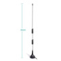 Bingfu Antenne RTL SDR Bi-Banda 978MHz 1090 MHz 7 dbi Mâle SMA et MCX | Base Magnétique, Câble 3 m, pour Récepteur ADS‑B Aviatio