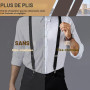 STAY GENT Shirt Stays Support de Chemise avec Porte Jarretelle Chemise pour Homme Pince Rentrée dans le Pantalon, Jarretiere Att