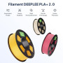 DEEPLEE Filament PLA+ 2.0 1.75mm Noir, Blanc, Rouge, Bleu 4kg | Bobine PLA Plus 2.0 Filament Bundle pour Imprimantes 3D FDM, Hau
