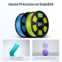 DEEPLEE Filament PLA+ 2.0 1.75mm Noir, Blanc, Rouge, Bleu 4kg | Bobine PLA Plus 2.0 Filament Bundle pour Imprimantes 3D FDM, Hau
