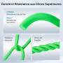 DEEPLEE Filament PLA+ 1.75mm Noir, Blanc, Rouge, Bleu Foncé 4kg | Bobine PLA Plus Filament Bundle pour Imprimantes 3D FDM, Haute