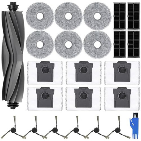 Homruich Accessoires Pour Mova E40 Ultra/ E50 Ultra Aspirateur Détachées | E50 pro Ultra Détachées, 1 Brosse Principale, 4 Filtr