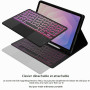Étui Clavier AZERTY Français pour Samsung Galaxy Tab S11 2025 11 pouces | Rétroéclairée 7 Couleurs, Pavé tactile, DéTachable, Ma